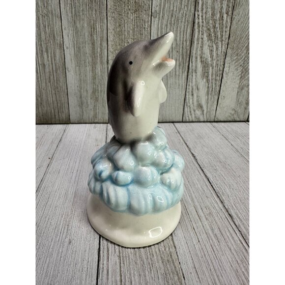 Vtg S. S. Seabreeze Dolphin Bell Ceramic Glazed Home Decor 4.5'' Tall Agiftcorp - Picture 1 of 7